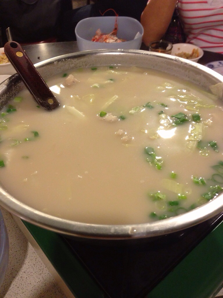 Soup made from different fish bones