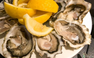 Fresh shucked oysters