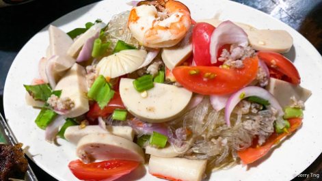 Thai sausage and glass noodle salad